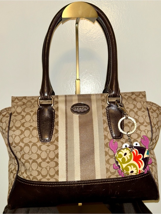Coach Handbags - Coach Legacy Signature Stripe Candace Carryall, with COA